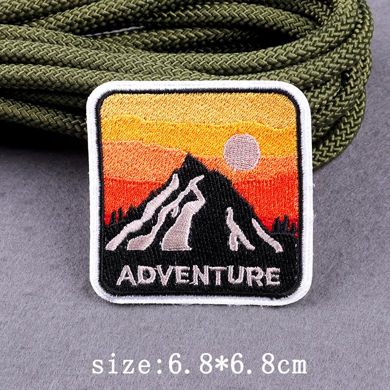 Abenteuer Camping Aufnäher Für Kleidung Wildnis Outdoor Aufnäher Aufbügel Aufnäher Für Kleidung Schmelzbar Stickerei Aufnäher Für Kleidung