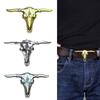 Creatively Bull Skull Buckle Belt DIY Components Western Heavy Rock Style