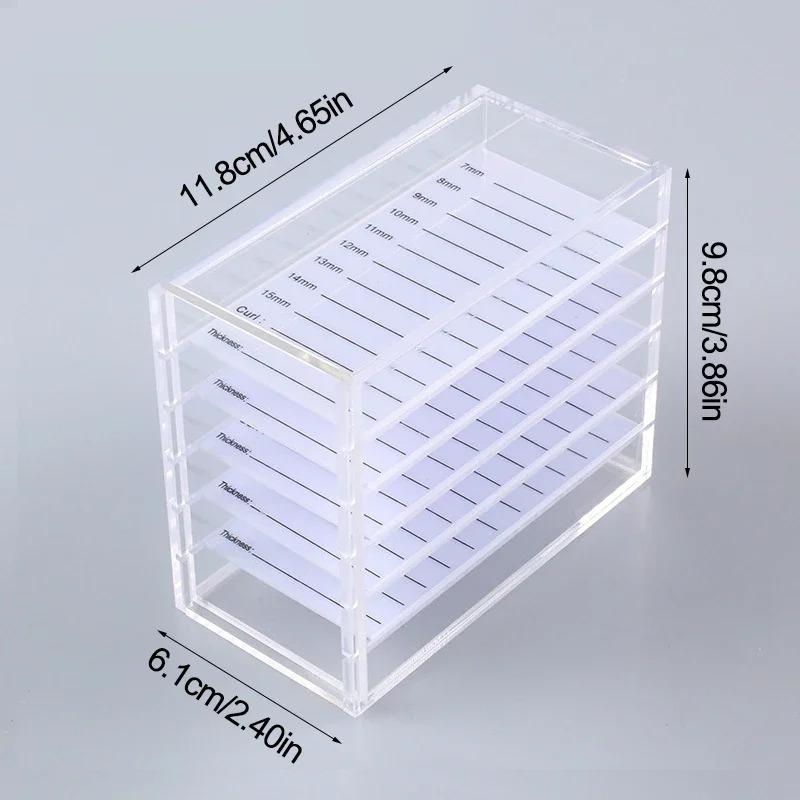 1 stuks Wimperverlenging Opbergdoos 5 Lagen Acryl Pallet Wimper Organizer Houder Displaystandaard Make-up Tools Benodigdheden
