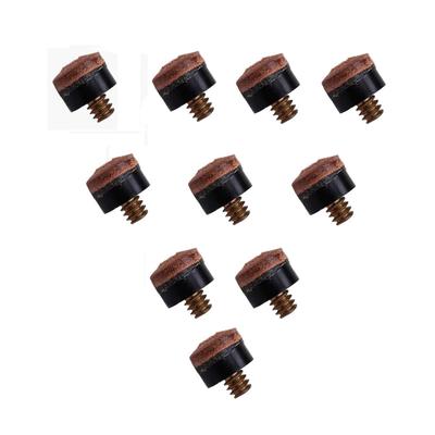 10 Stück Billardstockspitzen zum Aufschrauben 10mm Snookerstockköpfe Ersatz Billardstockspitzen Teile Set Billard Zubehör