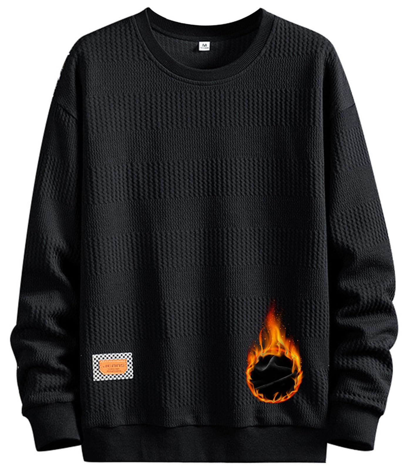 

ANONIE Winter Pullover Long Sleeve Available in Plus Solid Loose Size 2XL Men s Sweatshirt, Thick, Warm, Fleece-Lined Hoodie, Sizes, Colors, Fit,