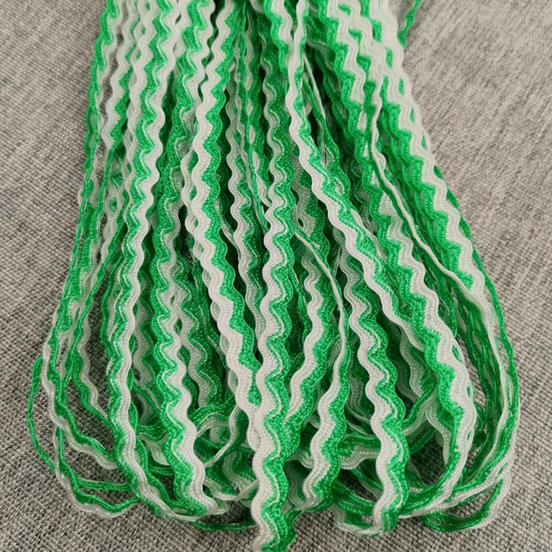 5mm S Şeklinde İki Renkli Dalga Desenli Kavisli Kemer DIY Giyim Aksesuarları için Denizci Dantel Şerit