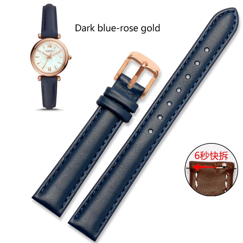 12mm 14mm 16mm 18mm 20mm Men Women Genuine Leather  Watch Band For Casio Fossil DW Folli Follie Watch Strap Bracelet Accessories
