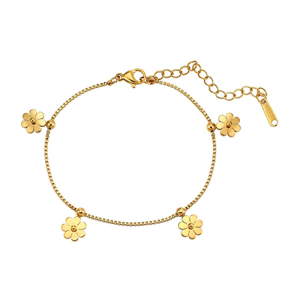 Braccialetto cavigliera sottile Effie Queen in acciaio inossidabile per gamba da donna Moda Estate Spiaggia Gioielli per Piede Cavigliere Minimaliste CZ Regalo