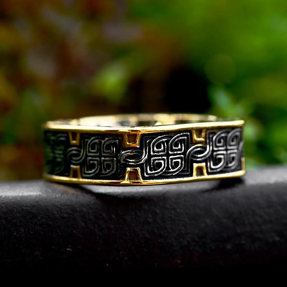New Norse Viking Celtics Knot Rings for Men Women Stainless Steel Fashion Vintage Biker Jewelry