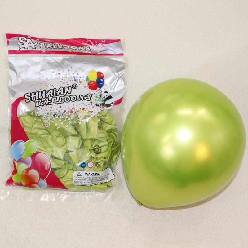 Shuai An Metallic Chrome Balloons: Gold, Silver, Blue, Green, Purple - 5", 10", 18", 36" Round Latex Party Decorations