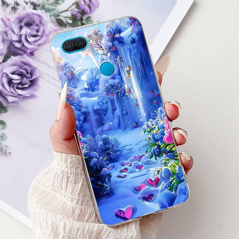 Clear For Oppo A12 CPH2077 CPH2083 Cover For Oppo A12 Case Luxury Butterfly Love Fashion Flowers Cool Lion Cute Painted