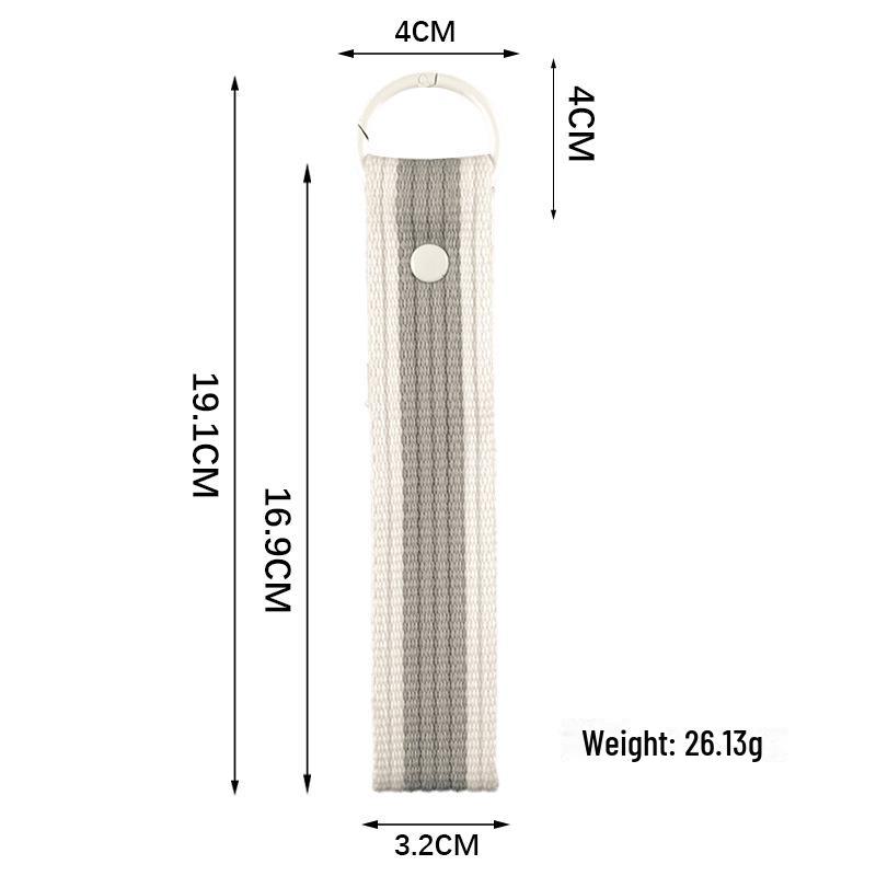 Personalized Pure Cotton Canvas Belt Keychain with Contrast Colors – Handmade INS Style