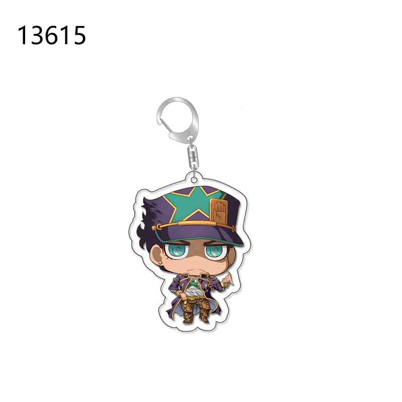

JoJo s Bizarre Adventure Anime Keychain Cute Cartoon Plastic Bag Tag & Baji Keyrings