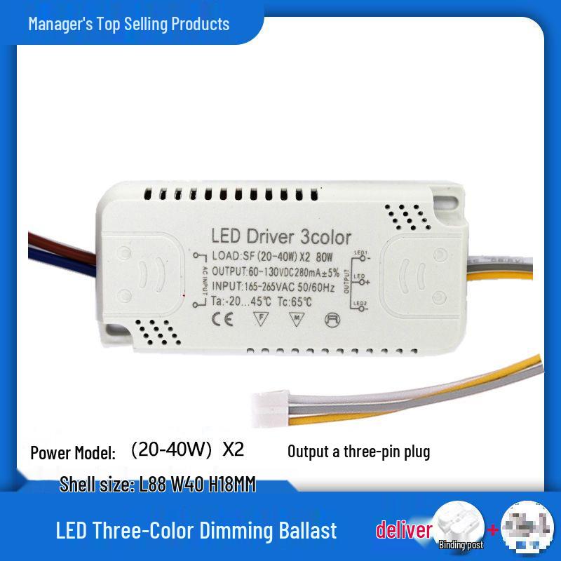 LED Deckenleuchte mit Dreifarben-Dimmung und Universal-Treiber