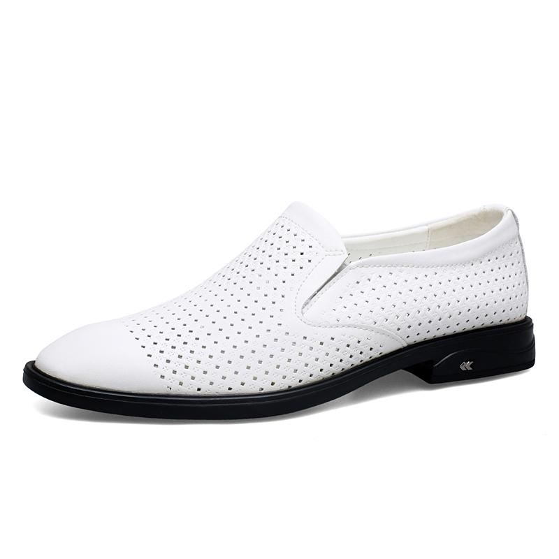 Fashion Fashion Casual Leather Shoes Business Formal Dress Shoes Lace Up Men's Loafers Genuine Leather Male Driving Footwear Moccasins
