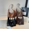 Leather Hobo Bag with Matching Clutch Large Capacity Fashion Shoulder Bag Set