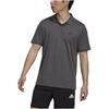 Adidas Logo Print Collar Short Sleeve Polo Shirt Men Tops Gray H30285