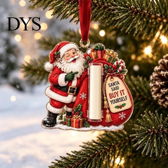 Graduation Cash Gift Box Christmas Ornament, Clear Acrylic Money Holder for Cash, Funny Xmas Tree Hanging Decoration Holiday Party Favors, Seasonal