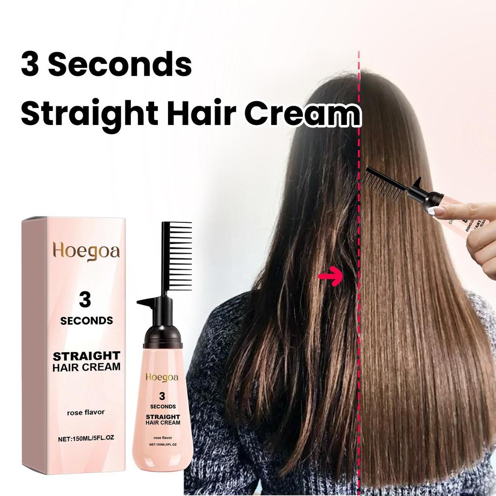 Hair Straightening Cream Professional Dry Damage Frizz Treatment Soft Smoothing Curly Hair Protein Correction Restore Hair Shiny
