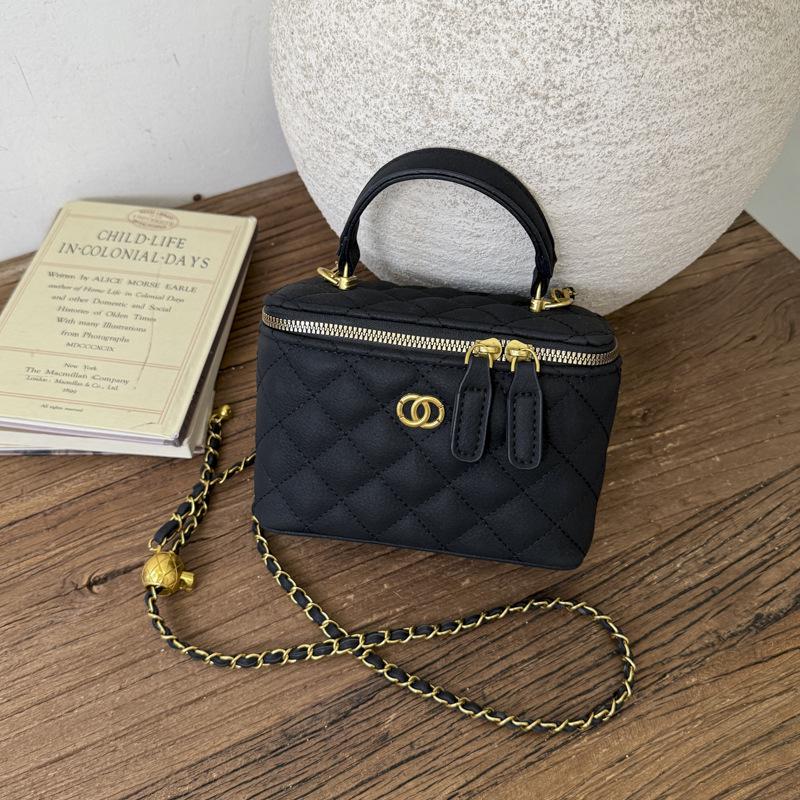 Damen 2025 Trendige Handtasche mit Rautenmuster und Kette - Vielseitige Box-Tasche zum Tragen über der Schulter oder als Crossbody