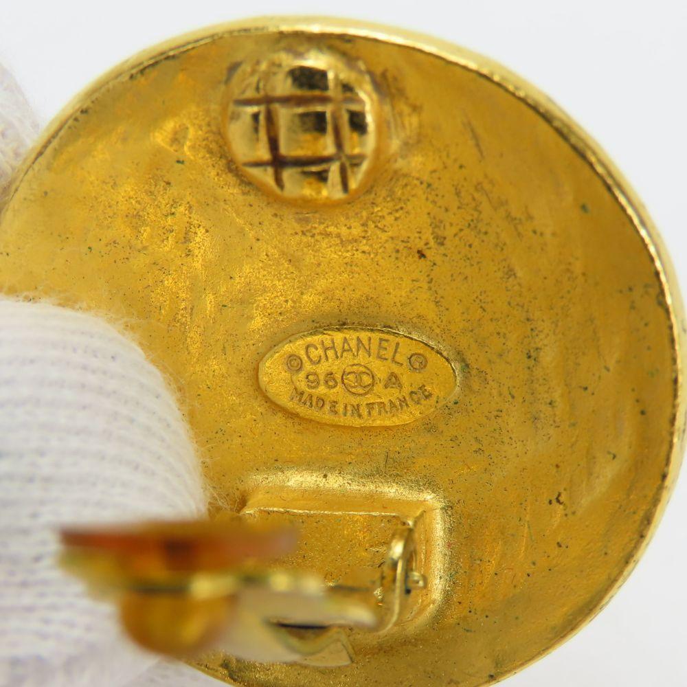 Used CHANEL Earring COCO Mark Metal 23.3g Gold Plating