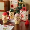 Cute Straw Cup Household Drinking Water Mug with Lid Large Capacity Ceramic Water Cup Boys and Girls Christmas Gift