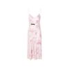 LANTING XU New Chinese Style Pink U-Neck Strap Dress