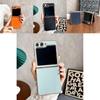 Durable Electroplated Leather Texture Phone Case For Samsung Galaxy Z Flip5 Anti-shock