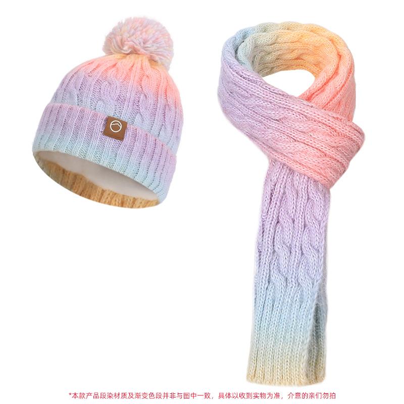 Winter Children's Hats, Scarves, Gloves, Three Piece Set, Anti Cold and Velvet Warm Ear Protection, Men's and Women's Knitted Woolen Hats