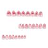 24-Piece Pink Cat Eye Press-On Nails with Bow Design