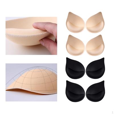8 Pieces Sponge Bra Insert Pads Enhancer Droplets Shaped Padded Reusable Lightweight Removable
