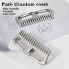 Hair Comb Mini Anti-statisk Titanium Bærbar Hengende Spenne Kam for låsekroker
