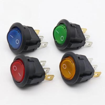 4Pcs Car 220V Round Rocker Dot Boat LED Light Toggle Switch SPST ON/OFF Top Sales Electric Controls
