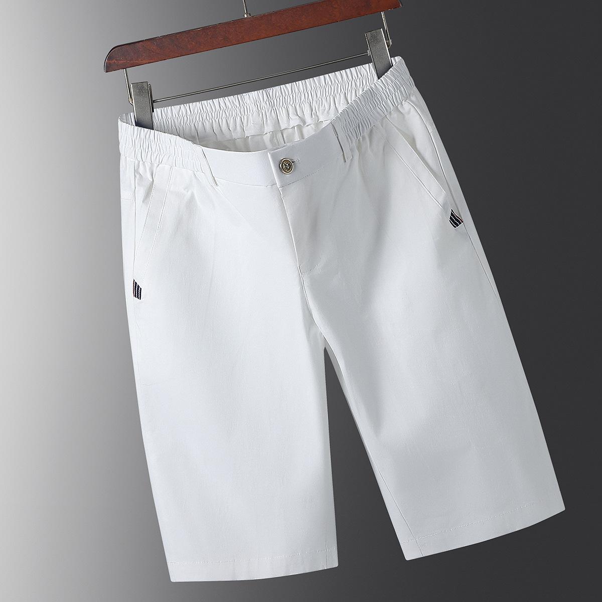 

Pure Cotton Washed Casual Shorts, Straight Men s Elastic Cargo Pants, Golf Pants XL білий