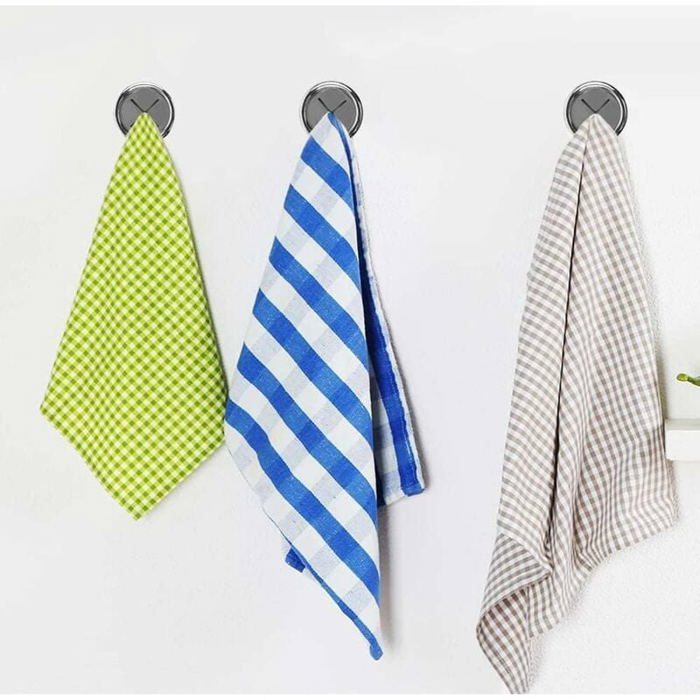 Accroche Torchon - 3 Pièces - Auto-Adhésif - Ronde - Aucun Perçage Requis