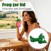 Reusable Frog Shape Can Lid Seal Cover for Soda Beer Bottles Leak Proof Flexible Silicone Material Fits Standard Can Sizes