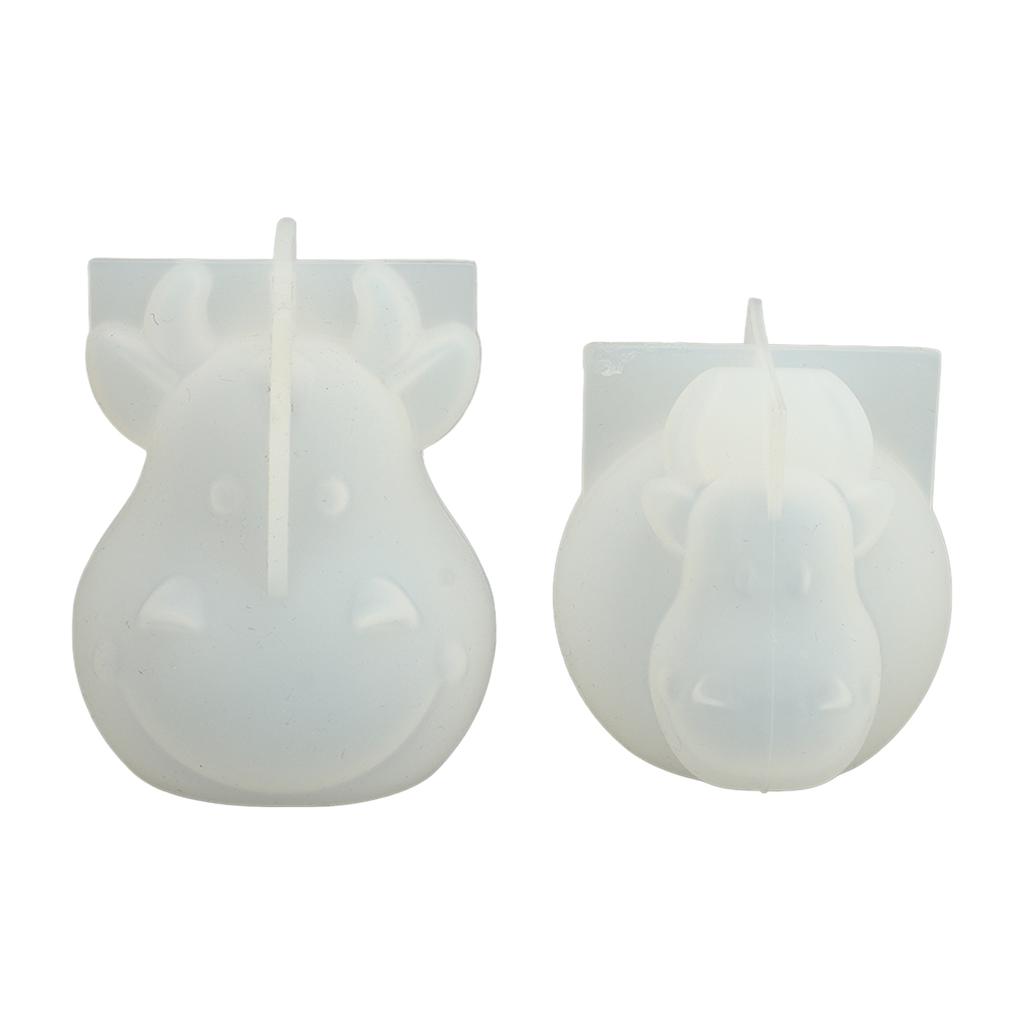 Kuh Silikonform 3D Tier Rind Epoxid Silikon DIY Dreidimensional DIY Tropfkleberform für DIY