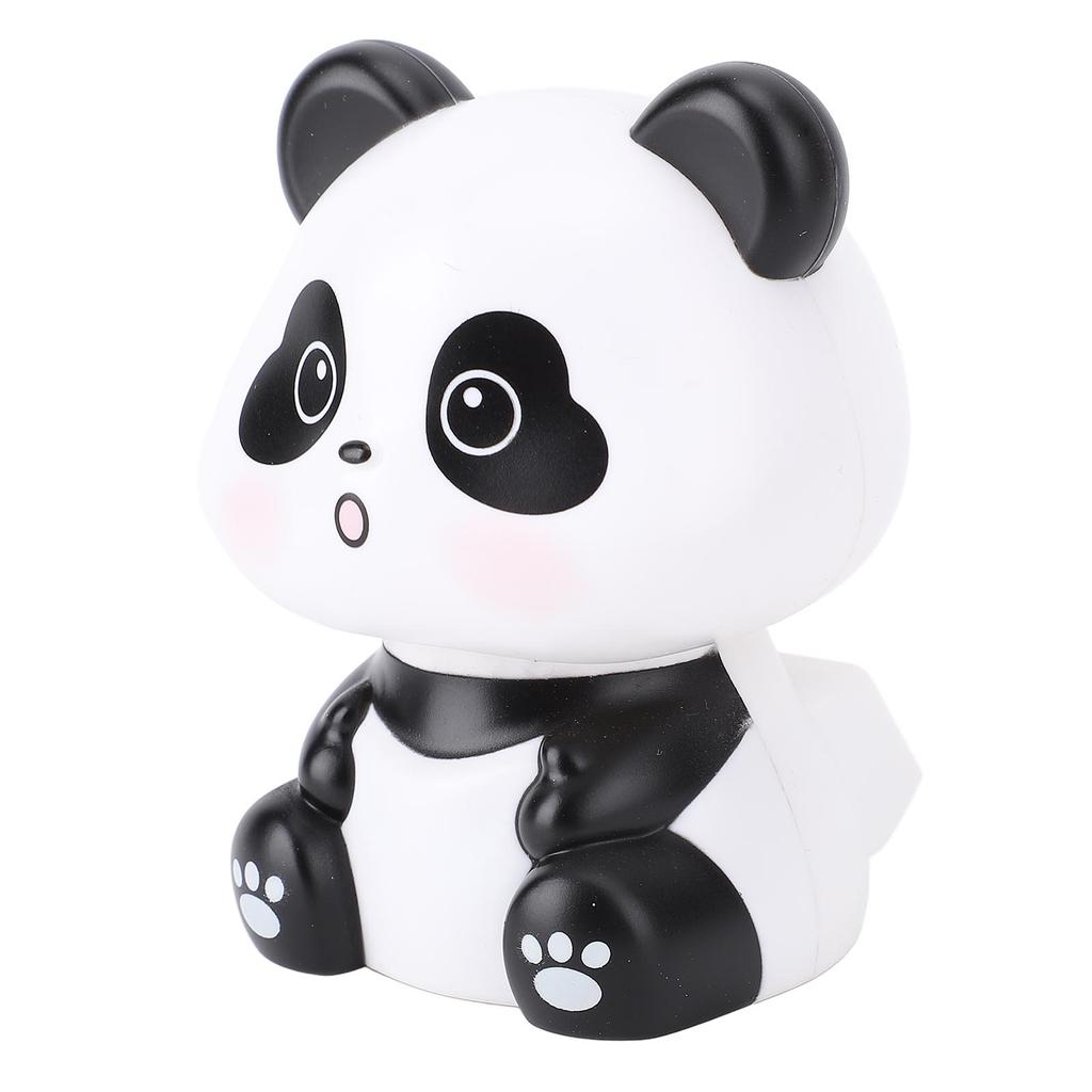 Solar Powered Panda Ornament Automatic Nodding Cute Car Decoration Panda Figurine for Car Dashboard Office Desk