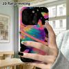 Phone Case: 2D Flat Design Suitable for iPhone 18, 17, 16, 15, 14, 13 Pro Film Protective Case, Couple Style, Rainbow Saturn, Christmas and Halloween 