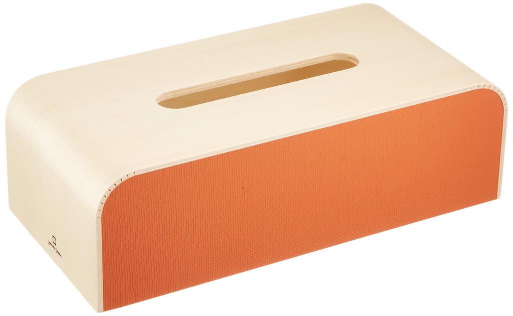 Yamato Kogei Krabička na kapesníky Barva Krabicová oranžová Vyrobeno v Japonsku COLOR-BOX YK05-108