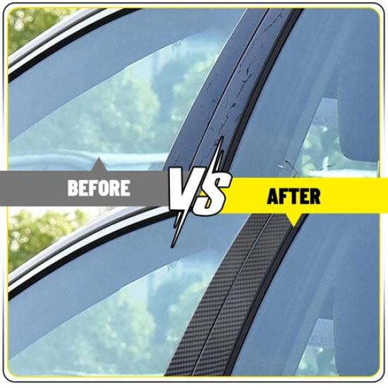 Fit 2018-2024 Toyota Camry 8PCS Exterior Window Pillar Post Trim Carbon Fiber