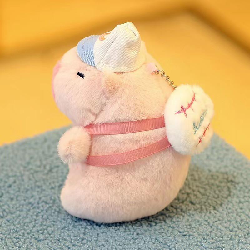 Baseball Plush Capybara Toy With Pp Cotton Filling For Home Decor Office And