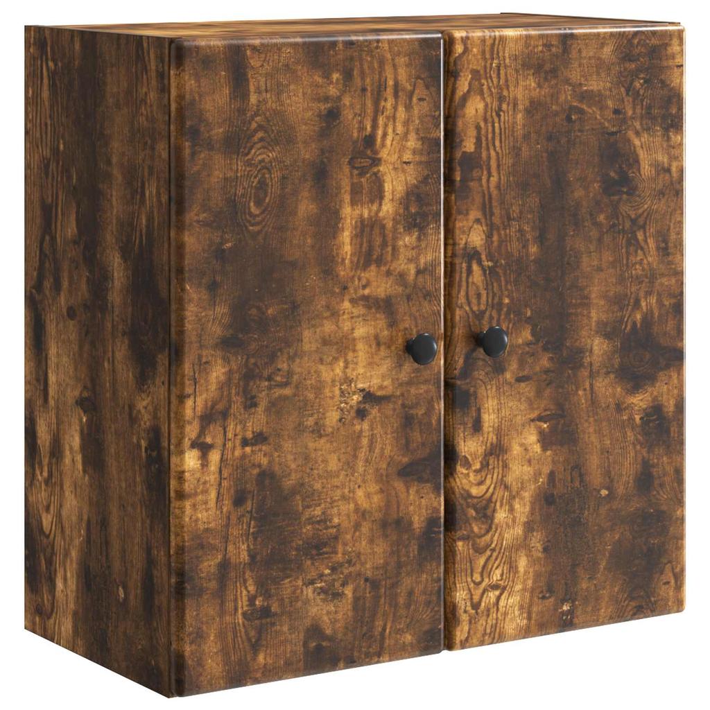 Wall Mounted Cabinet Smoked Oak Finish 59 x 31 x 60 cm Engineered Wood