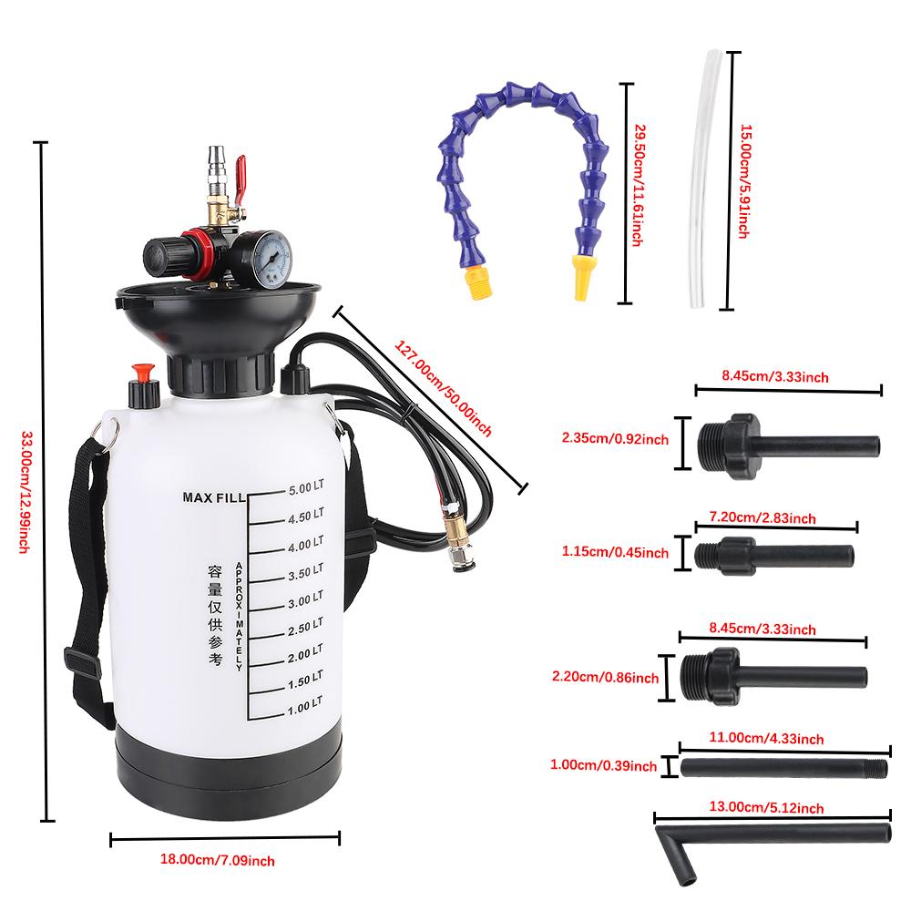 5L Fassungsvermögen Öler Handwerkzeug Auto Getriebe Öl Einfüllmaschine Schnelles Betanken 1000PSI Ausgangsdruck Öler Maschine Handheld