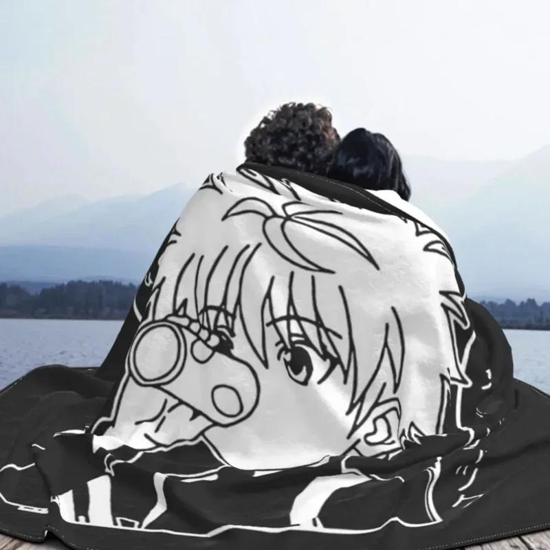 X Hunter Blanket Soft Flannel Fleece Warm Killua Zoldyck Anime Hxh Throw Blankets for Travel Bedding Bedspreads Throw Blanket