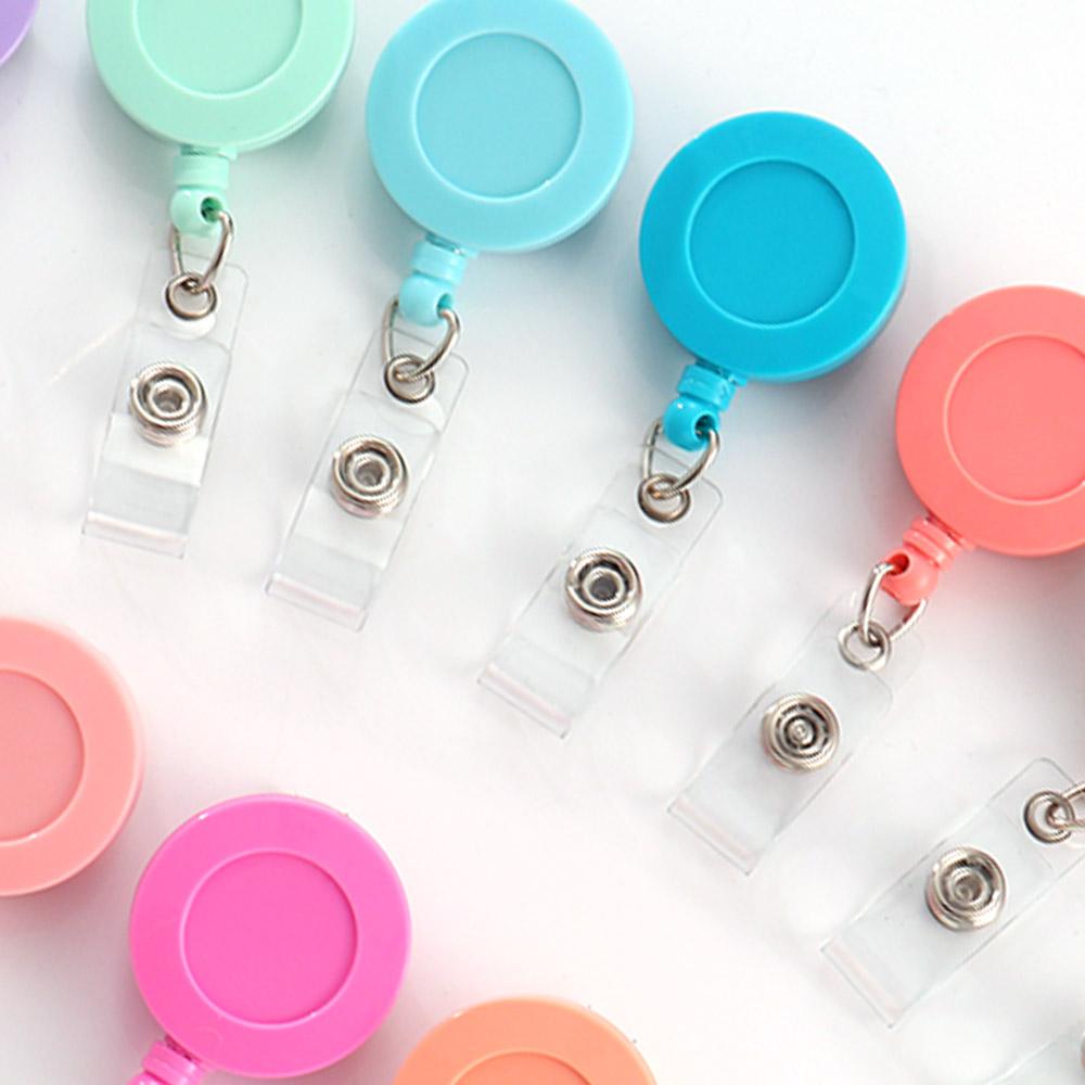 Exhibition Office Supplies Badge Holder ID Name Card Retractable Badge Reel Pull Buckle Badge Clip