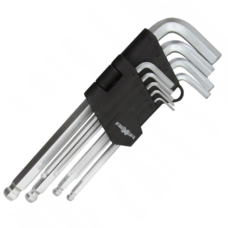 Long Allen Keys with Ball 1.5-10 9 Pieces