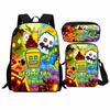 Geometry Dash Student Backpack 3-Piece Set, Geometry Dash Backpack, Shoulder Bag, Pen Bag