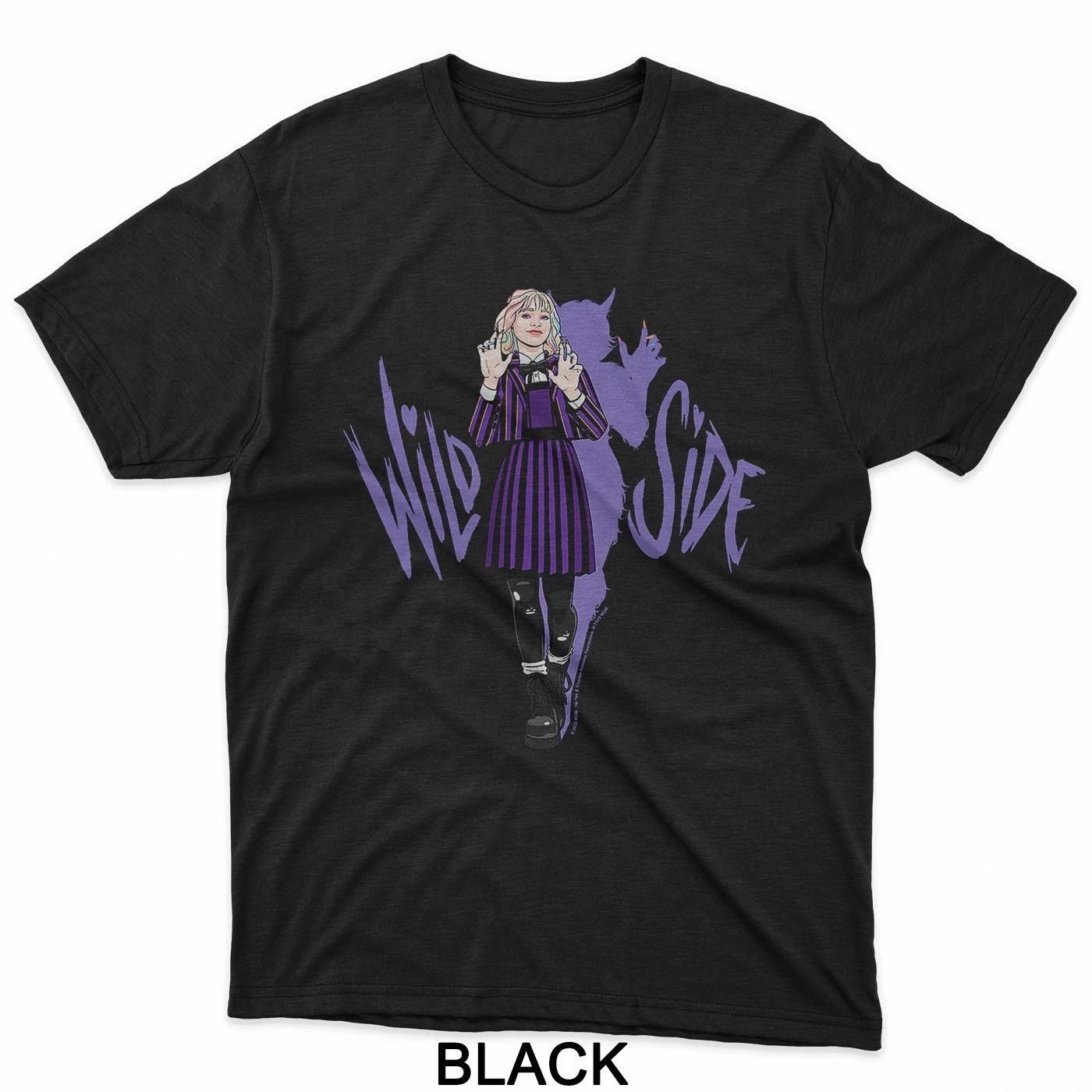 Wednesday Season 2 Wild Side Enid Claws Out Logo T-Shirt 3XL
