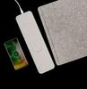 Felt Leather Dual-Sided Anti-Slip Waterproof Desk Mat with Wireless Charging for Phone & Earphones