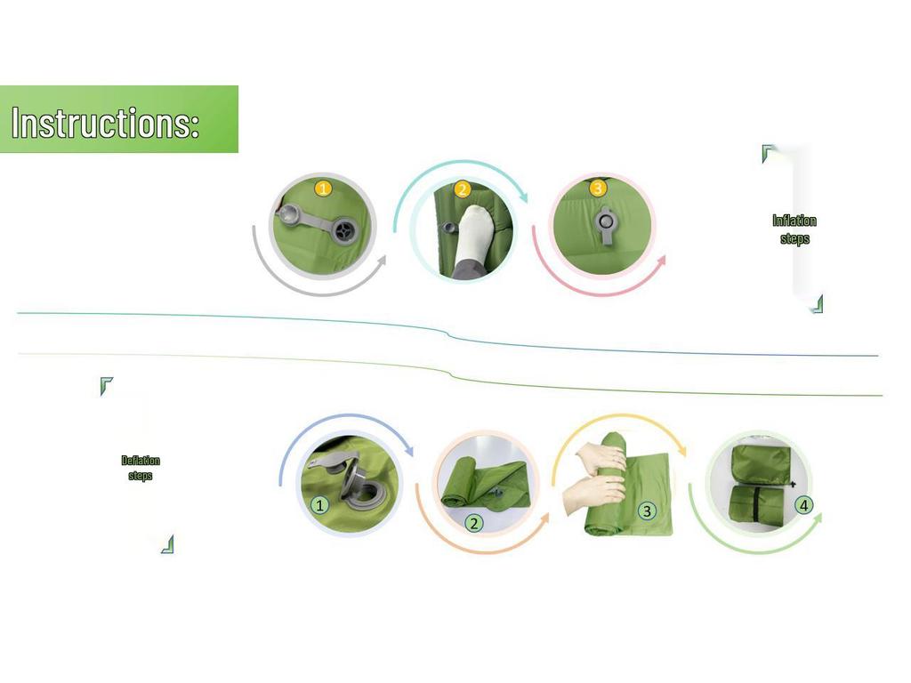 Lightweight Foot-Pump Inflatable Sleeping Pad: Portable, Moisture-Proof, Outdoor, Car-Mounted Bed