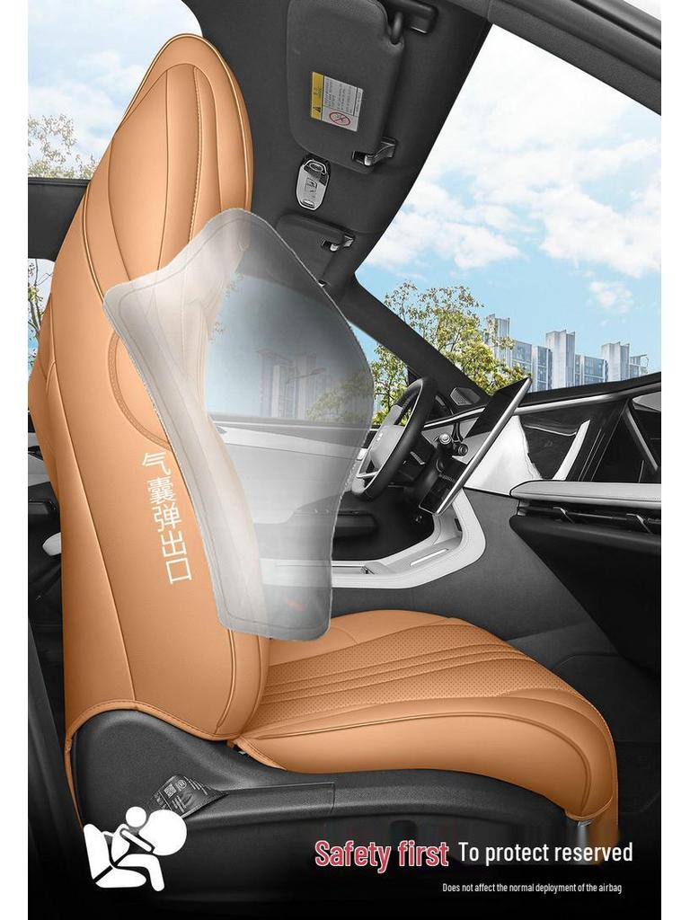 Galaxy L7 Full Leather Car Seat Cushion - Universal Four Seasons Set for Five-Seaters
