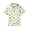 Children's Casual Short Sleeve Polo Shirt with Animal Print Lightweight Comfortable Soft Fabric Kids Summer Top