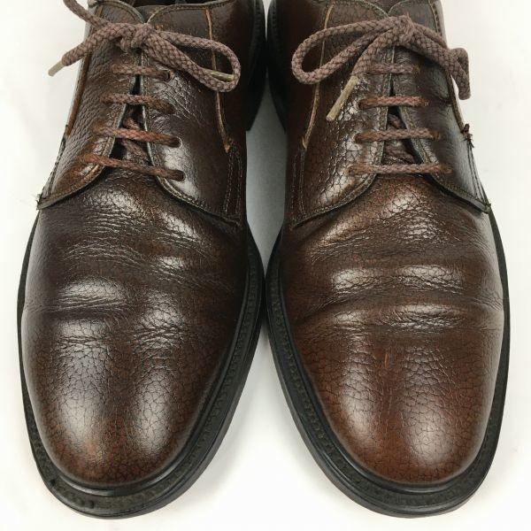 UFCW Pre-80s Vintage Plain Toe Civilian Service Shoes Brown size 8.5D 26.0-26.5 Men's(USED)